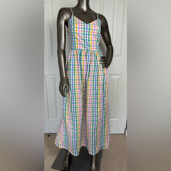 J. Crew Dresses & Skirts - J Crew Multicolor Gingham Long Dress Women Size XS